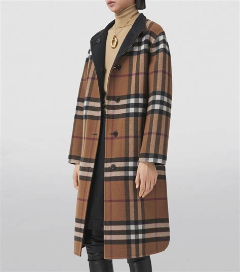 burberry red coat wool|burberry reversible check wool coat.